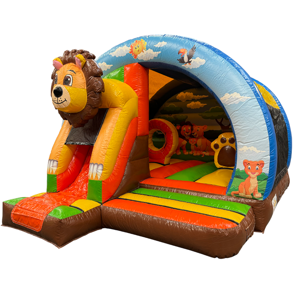 Arch Midi 3D Lion Inflatable With Obstacles