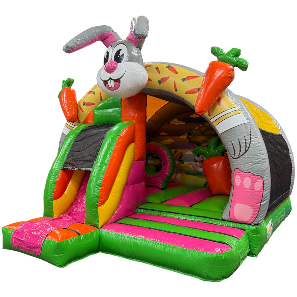 Arch Midi 3D Rabbit Inflatable With Obstacles - Boing Inflatables