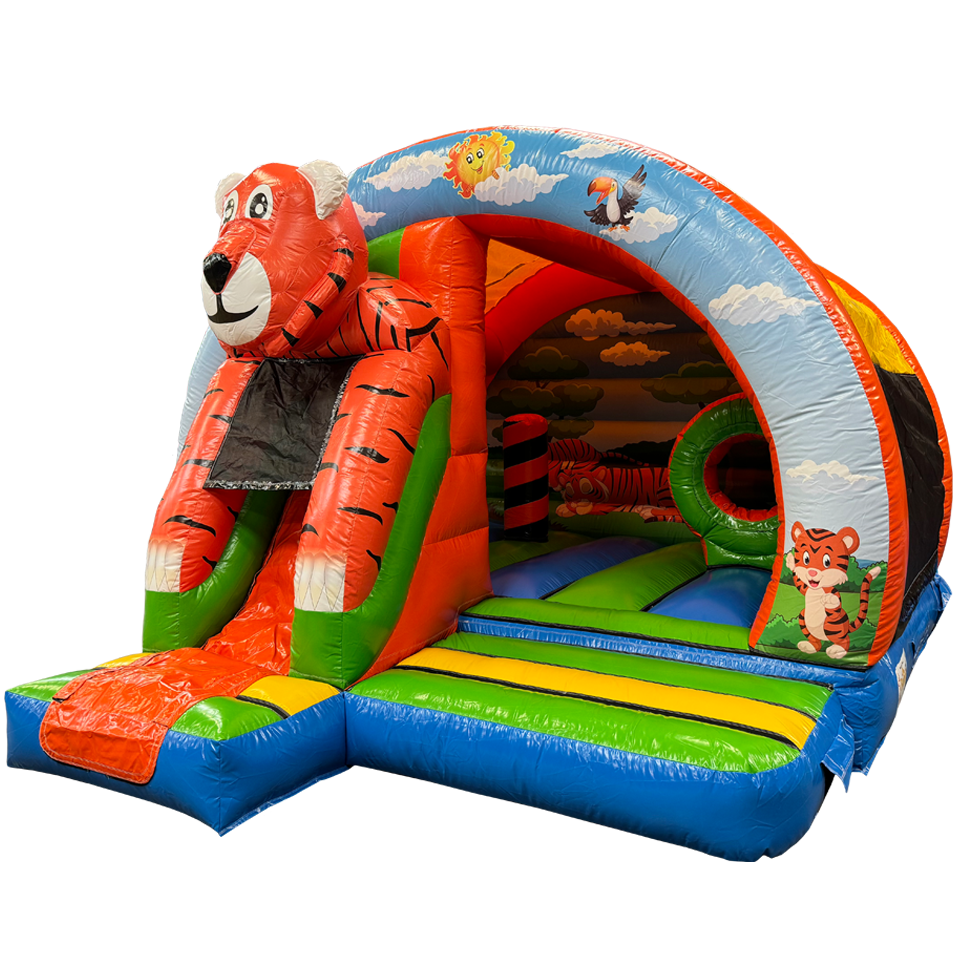 Arch Midi 3D Tiger Inflatable With Obstacles