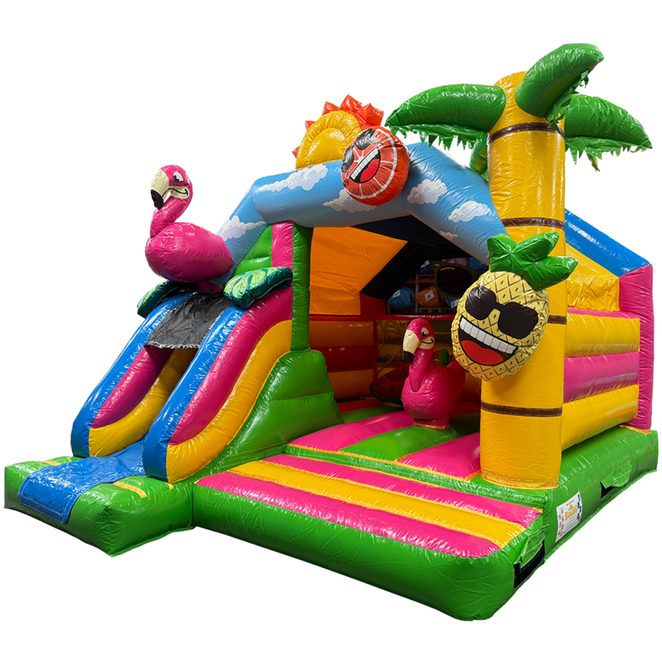 Combo Midi 3D Flamingo With Obstacles Inflatable