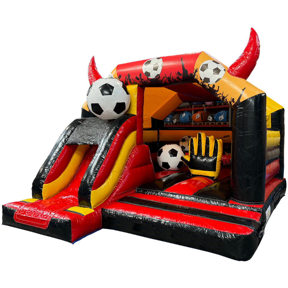 Combo Midi 3D Soccer Inflatable With Obstacles