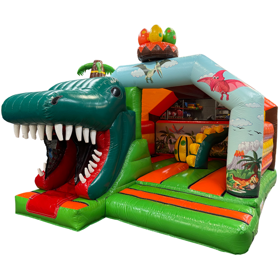 Combo Midi 3D Trex With Obstacles Inflatable