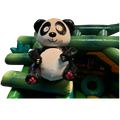 Combo Midi 3D Panda Inflatable With Obstacles